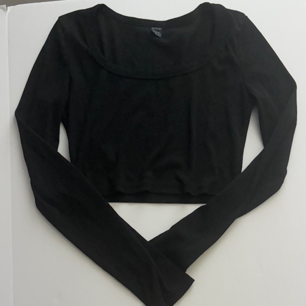 Elegant Black Long Sleeve Women's Top